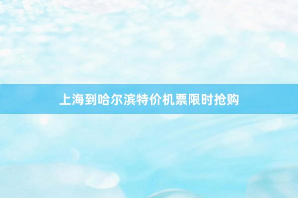 上海到哈尔滨特价机票限时抢购